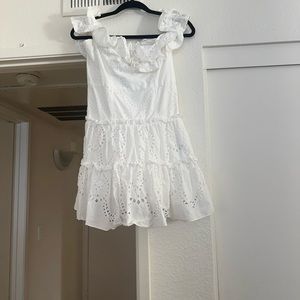 white mini dress